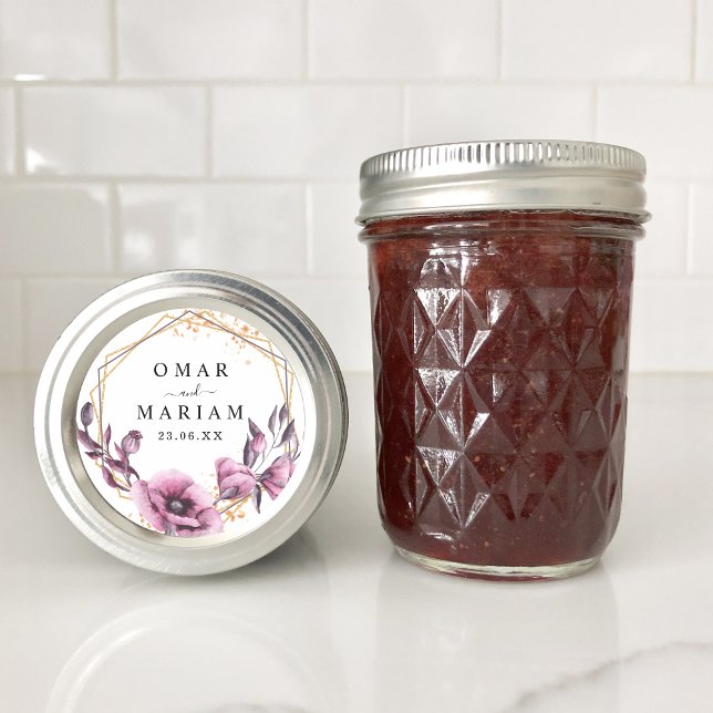 Sticker Rond Floral Islam Nikkah Wedding Favor (Créateur téléchargé)