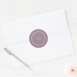 Sticker Rond Floral Moody noir et violet