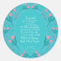 Floral turquoise et rose Jane Austen Fierté et pré