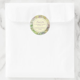 Sticker Rond Floral violet élégant