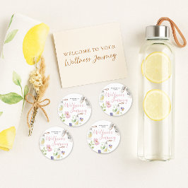 Sticker Rond Floral Wellness Feminine Health & Fitness Branding