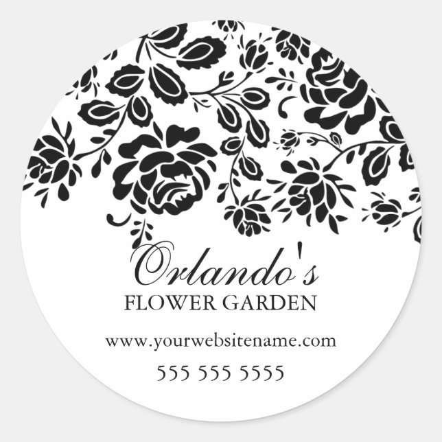 Sticker Rond Florales élégantes (Devant)