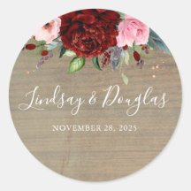 Florales rouges de Bourgogne Mariage rustique