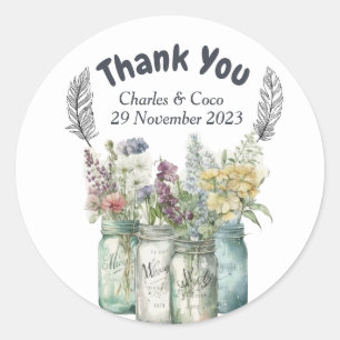 Sticker Rond Flore circulaire personnalisée