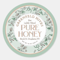 Flore Imprimé Abeilles Vert pâle et Blush Miel cru
