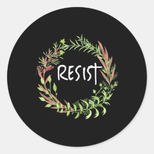 Sticker Rond Flore mignonne - Résiste