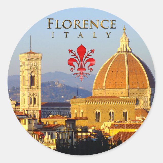 Sticker Rond Florence - Père Noël Maria del Fiore (Devant)