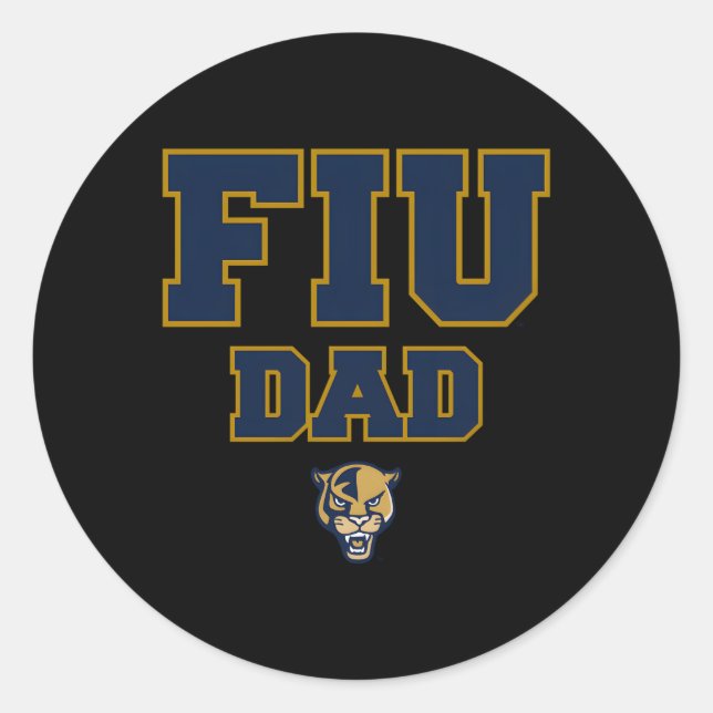 Sticker Rond Florida International Fiu Panthers Papa (Devant)