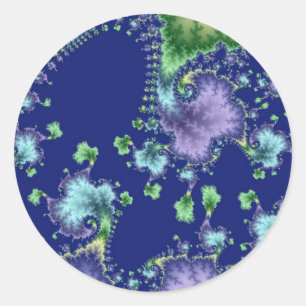 Sticker Rond Flottant - Fractal