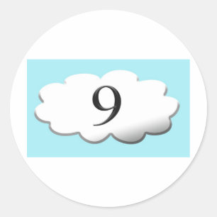 Sticker Rond Flottant sur le nuage neuf