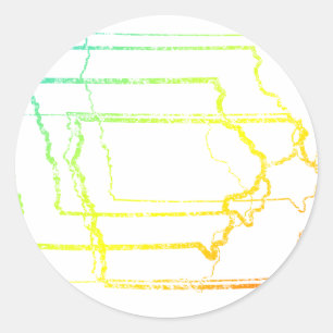 Sticker Rond flou de la fondu iowa