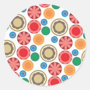 Sticker Rond Flower
