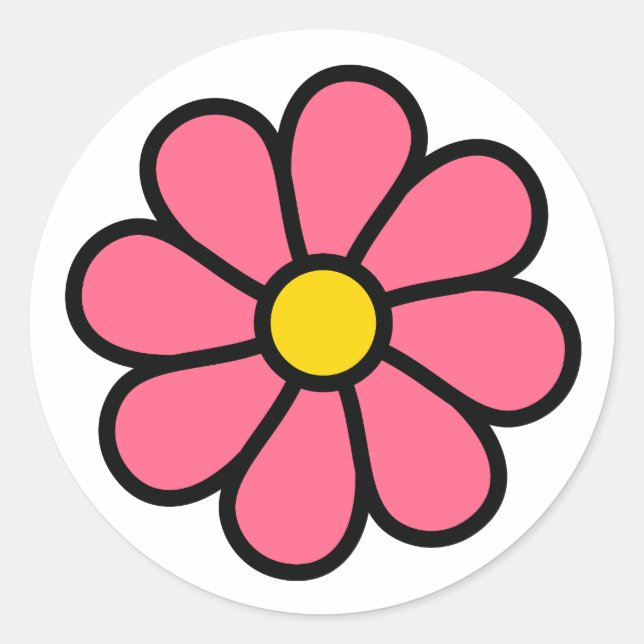 Sticker Rond flower (Devant)