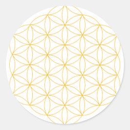 Sticker Rond Flower of Life Gold Line