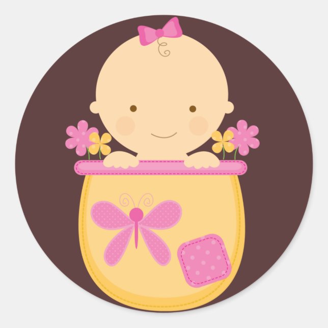 Sticker Rond Flower Pot Enveloppe Seals (Devant)