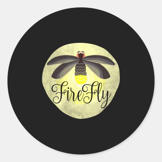 Sticker Rond Fluciole Éclair Bug cadeau d'été (Devant)