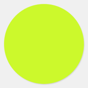 Sticker Rond Fluorescent Lime Vert Néon Jaune Personnalisé