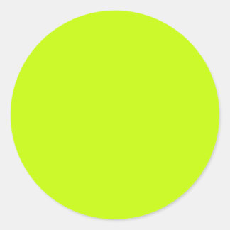 Sticker Rond Fluorescent Lime Vert Néon Jaune Personnalisé