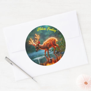 Sticker Rond Flux de bois de cerf magique