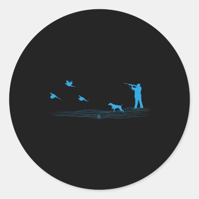 Sticker Rond Flying Pheasant Graphand Haut-Pays Chasseur d'oise (Devant)