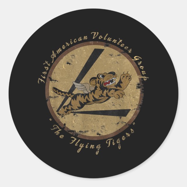 Sticker Rond Flying Tigers Squadron (Devant)