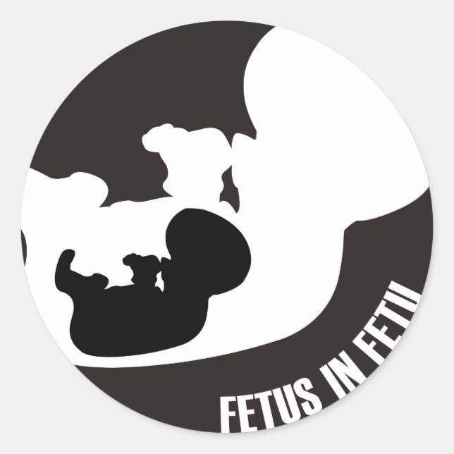 Sticker rond foetus (Devant)