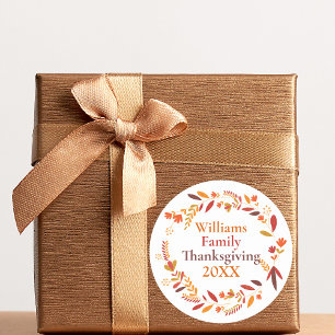 Sticker Rond Foi d'automne Thanksgiving