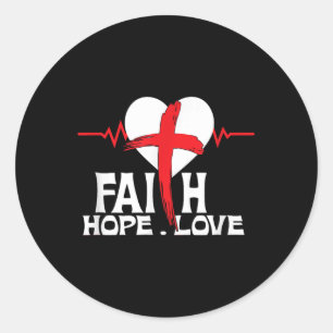Sticker Rond Foi Espoir Amour Amour Jésus Noël chrétien