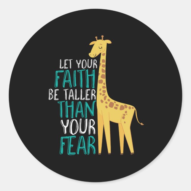 Sticker Rond Foi Giraffe Inspirationnelle Plus Grande Que La Pe (Devant)