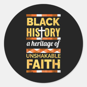 Sticker Rond Foi inébranlable Mois de l'histoire des Noirs Blm 