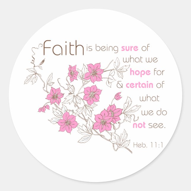 Sticker Rond Foi (rose et marron) (Devant)