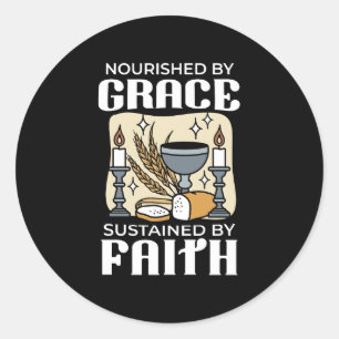 Sticker Rond Foi spirituelle et grâce – Chrétien édifiant