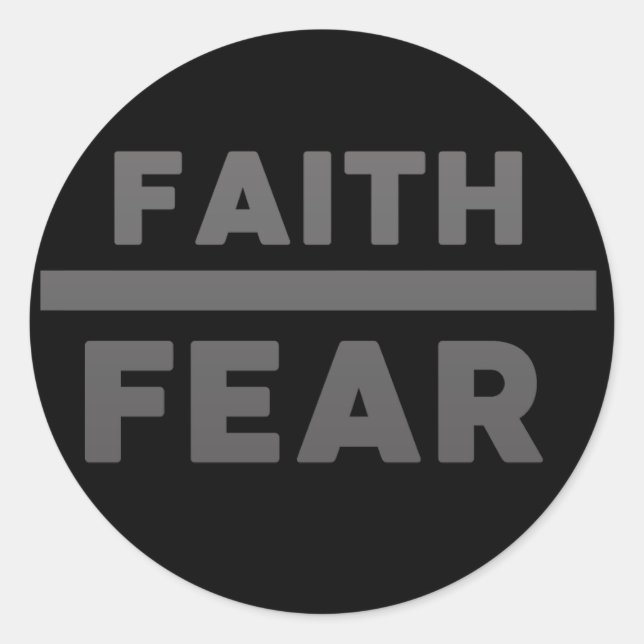 Sticker Rond foi sur la peur (Devant)