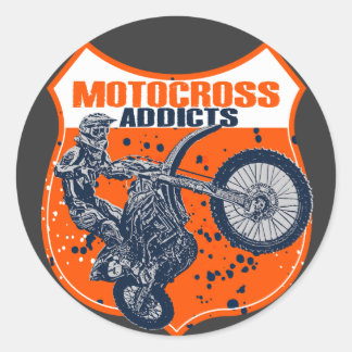 Sticker Rond Folie motocross