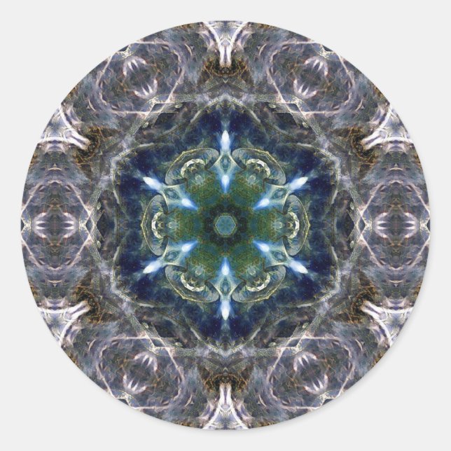 Sticker Rond Folk Mandala (Devant)