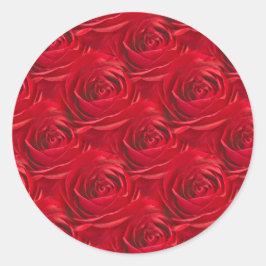 Sticker Rond Fond d'écran Abstrait du Centre de Rose Rouge