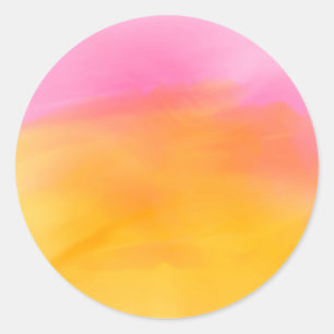 Sticker Rond Fond doux aquarelle abstrait