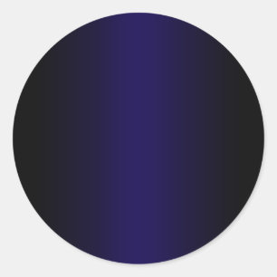 Sticker Rond Fond uni dégradé noir et bleu foncé