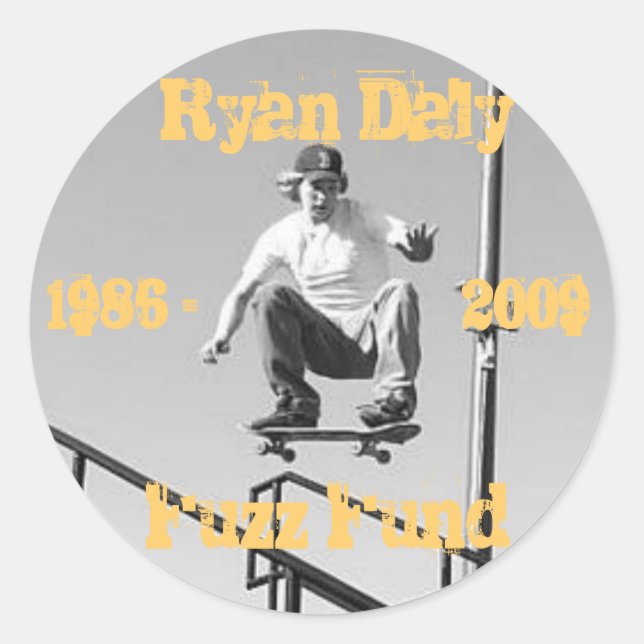 Sticker Rond fonds fuzz (Devant)