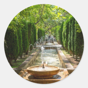 Sticker Rond Fontaine dans les jardins d'Almudaina - Palma de M