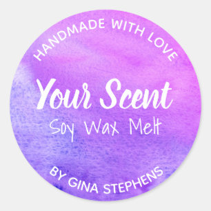 Sticker Rond Fonte de cire de soja personnalisable