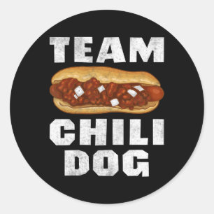 Sticker Rond Food Truck Chili Con Carne Chili Chien
