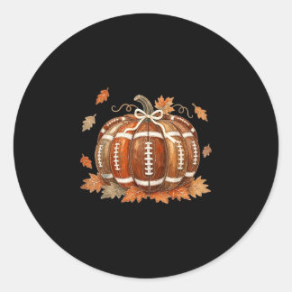 Sticker Rond Football automne citrouille léopard humour sportif