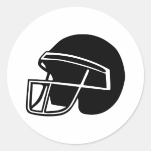 Sticker Rond Football - Casque