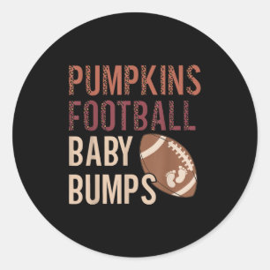Sticker Rond Football citrouille Bumps Grossesse Thanksgivin