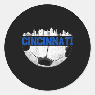 Sticker Rond Football de Cincinnati sous pression Cincy nati