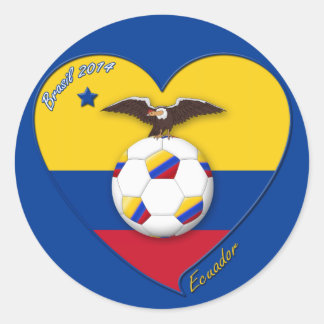 Sticker Rond Football d'ÉQUATEUR. Ecuadorian National Team