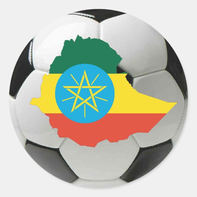 Sticker Rond Football éthiopien (Devant)