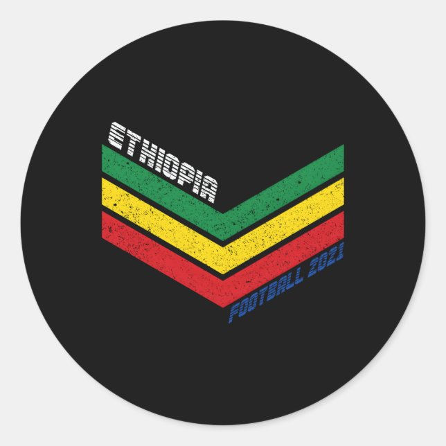 Sticker Rond Football éthiopien Jersey 2021 (Devant)