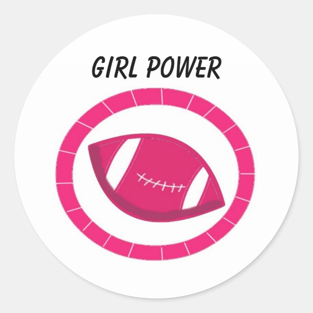 Sticker Rond Football rose (Devant)